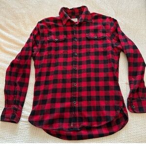 Jachs Red and Black Plaid Men's Shirt